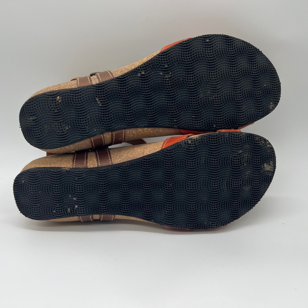 Taos Women's Sadie Sandal Earth Orange Brown Cork Made in Spain Womens 9-9.5 - Picture 5 of 6